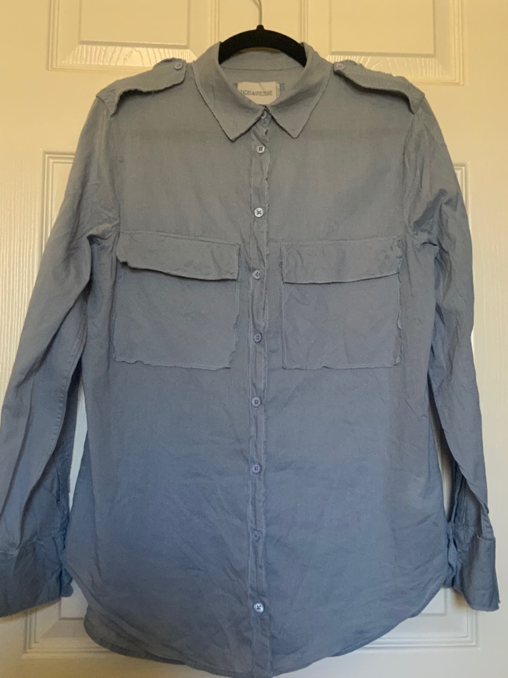 Zadig and Voltaire Military Inspired Button Down Women's Shirt
